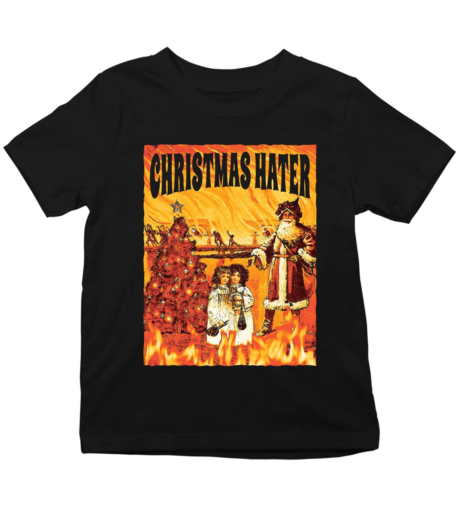 Quattro Formatee Kurzarmshirt Christmas Hater Anti-Weihnachten Kinder T-Shirt (1-tlg)