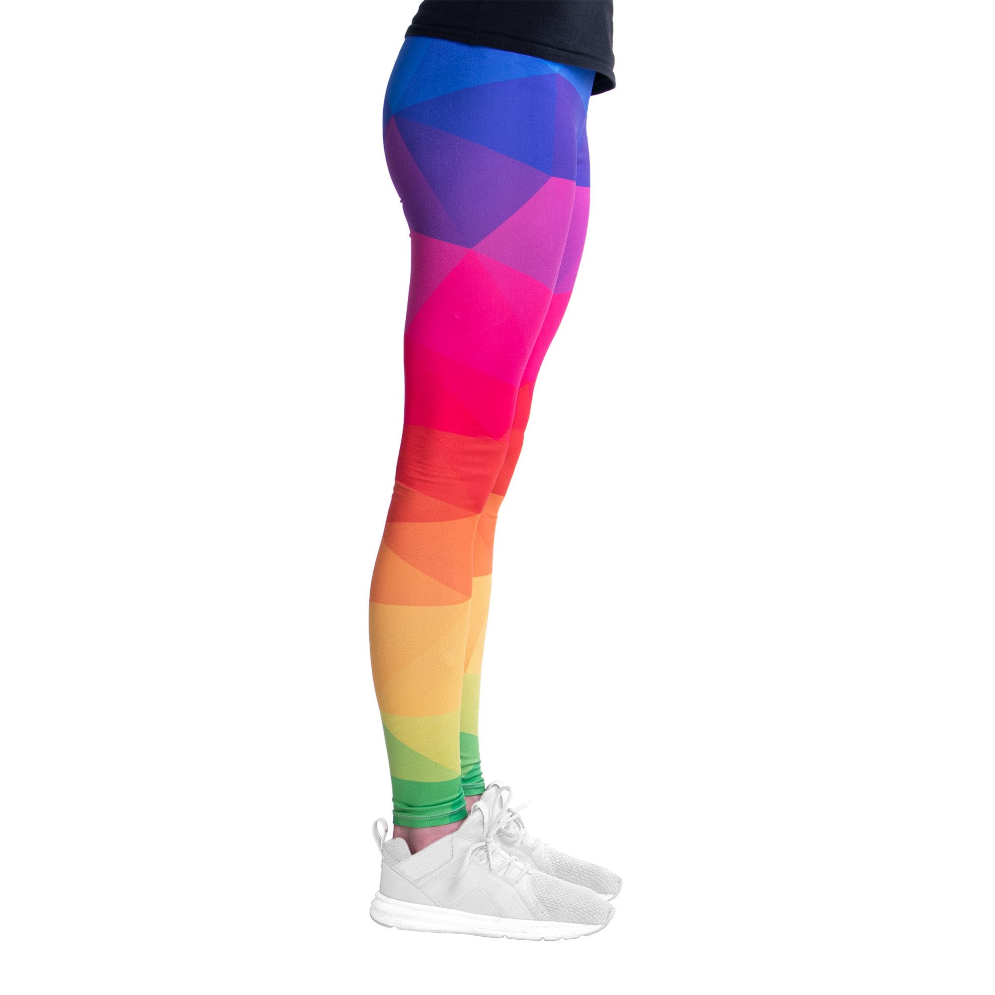 cosey Leggings Neon Line Leggings, 2 Größen (XS–S & M–L) (38/M bis 40/L) Bunte Dreiecke