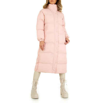 Ital-Design Winterjacke Damen Freizeit Gefüttert Mantel in Rosa