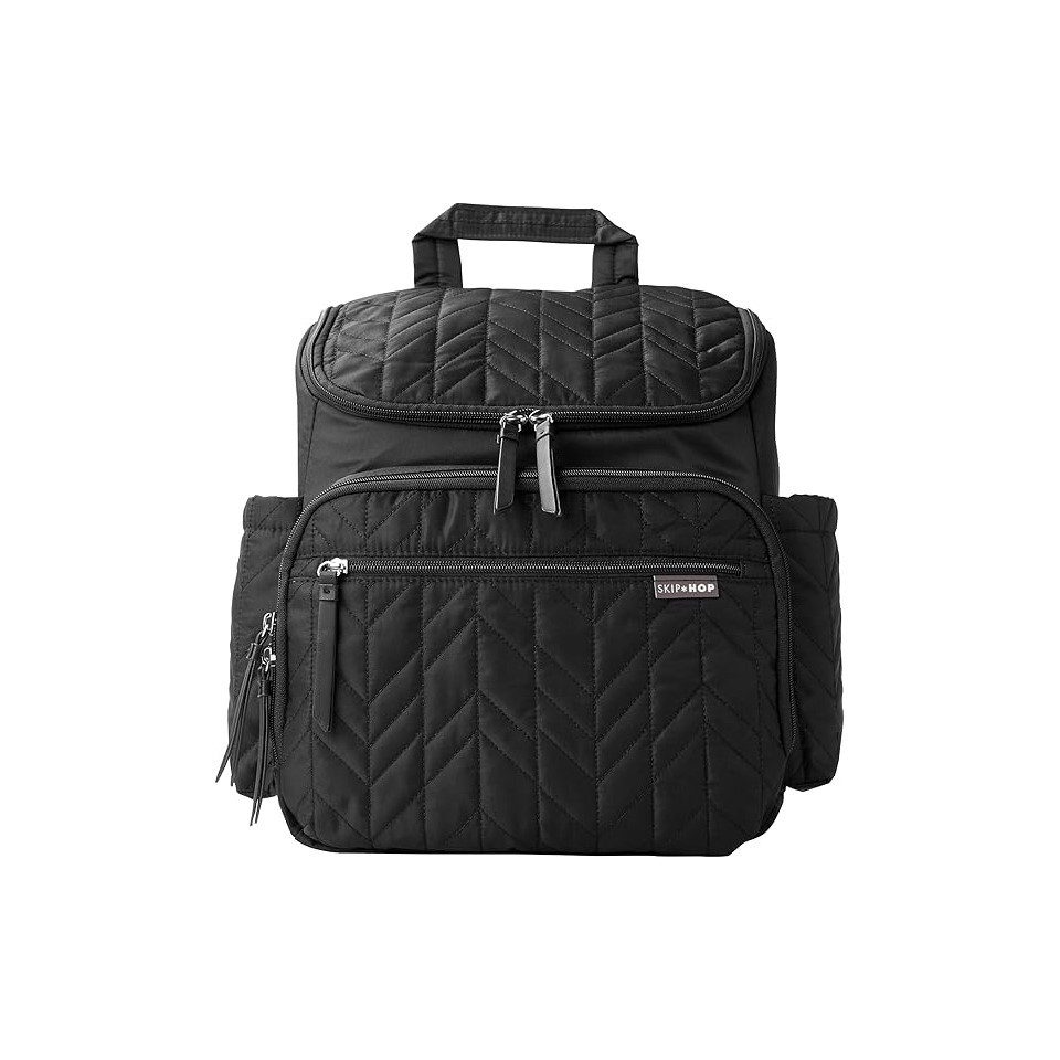 Skip Hop Wickelrucksack Forma Backpack - Latte, schwarz Rucksack Wickeltasche Wickelauflage Wickelunterlage