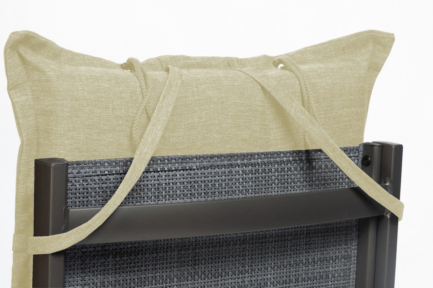 sunnypillow Hochlehnerauflage Gartenstuhlauflagen mit abnehmbarem Kopfpolster 120x50x9 cm, (2 St), Auflage Polsterauflagen UV-Lichtecht – Bild 5 von 5