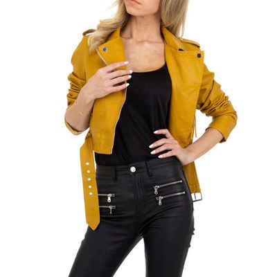 Ital-Design Bikerjacke Damen Biker Bikerjacke in Gelb