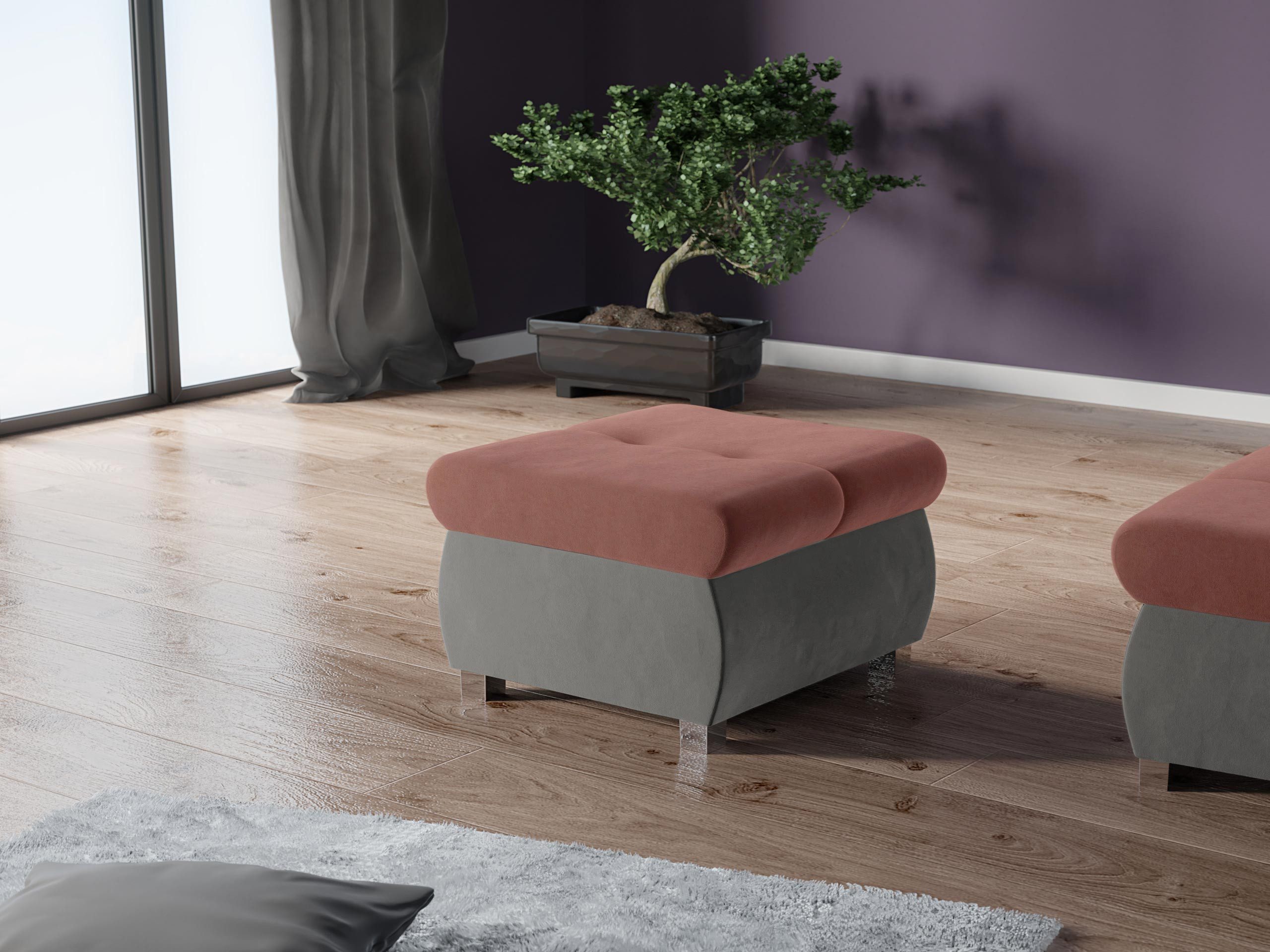 MIRJAN24 Polsterhocker Orkan Klein, Holzkonstruktion, 60x60x39 günstig online kaufen