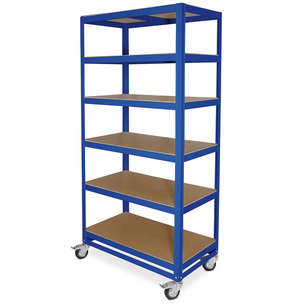 Regaltransportwagen Kommissionierregal mit 6 Ebenen, BxTxH 900x500x1920 mm