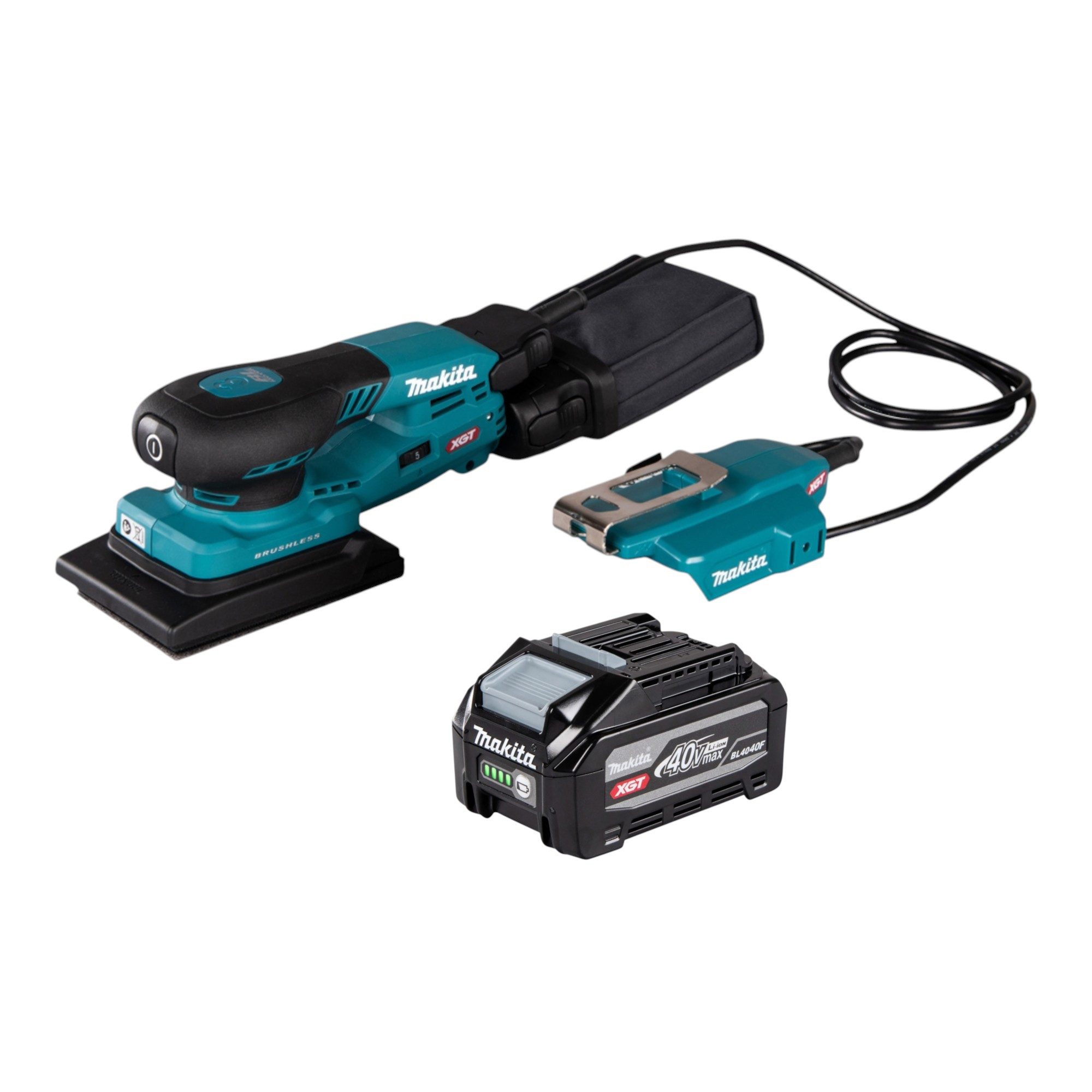 Makita Akku-Schwingschleifer BO 005 CGU1 40 V max. 80 x 130 mm + 1x Akku 4,0 Ah - ohne Ladegerät