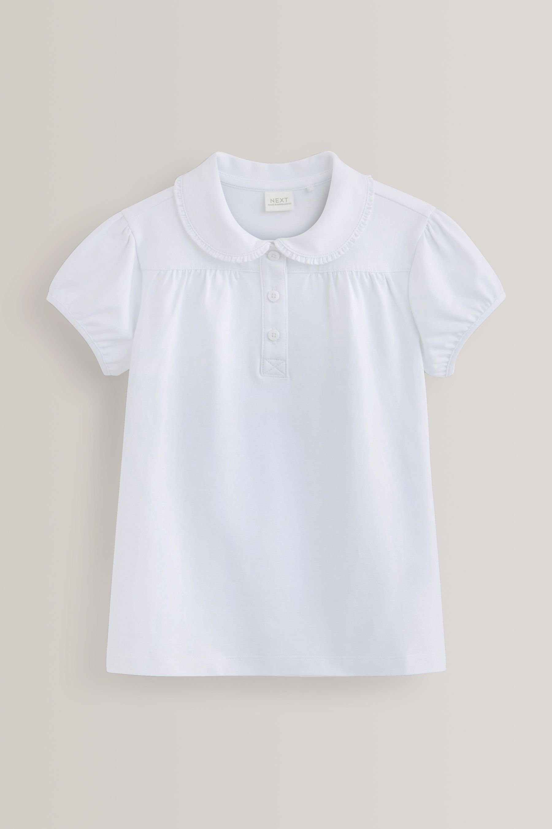 Poloshirt Jersey-Oberteil aus Stretch-Baumwolle mit Kragen