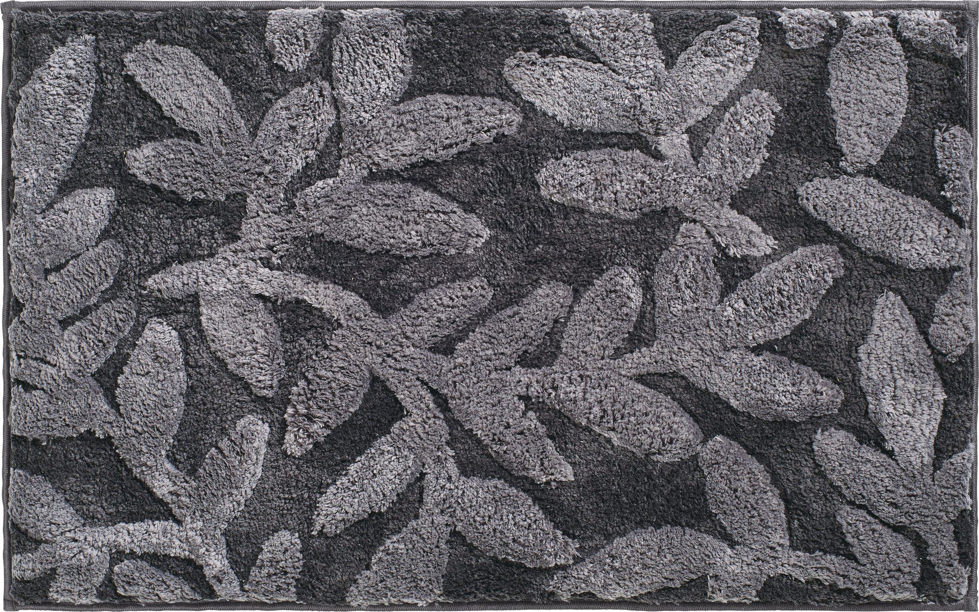 Erwin Müller Badematte Badematte "Kamari", Höhe 20 mm, eckig, gemustert: Blätter/Hoch- Tiefstruktur