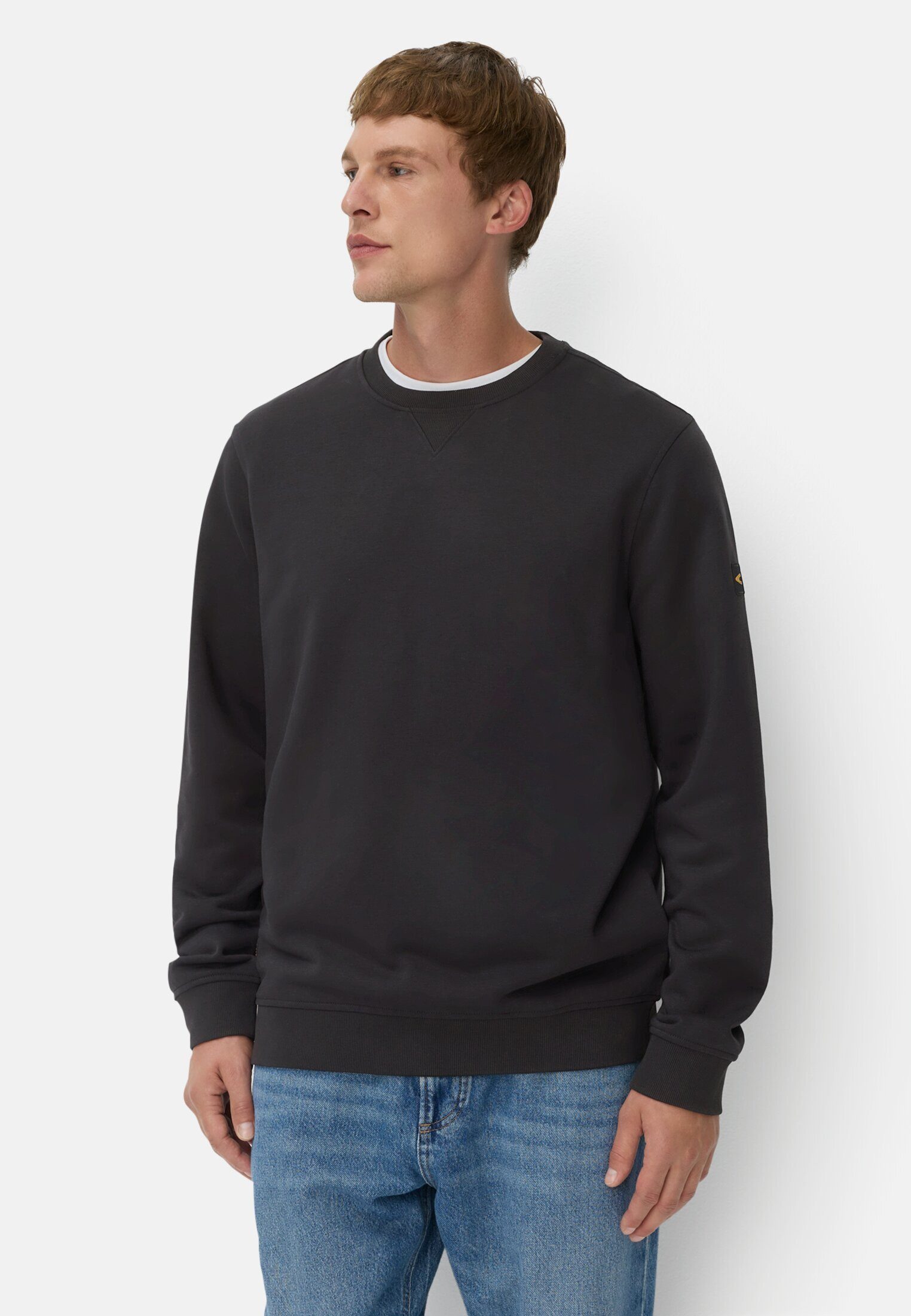 camel active Sweatshirt aus Baumwollmix Langarm günstig online kaufen