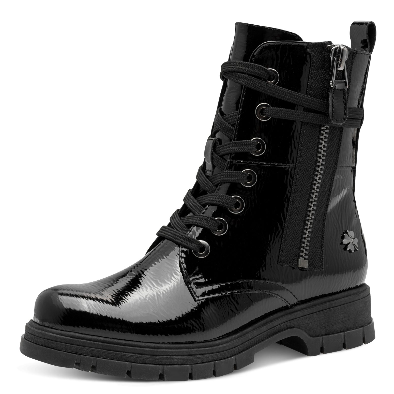 MARCO TOZZI by GMK Schnürboots, Blockabsatz, Schnürboots mit Zierreißverschluss außen