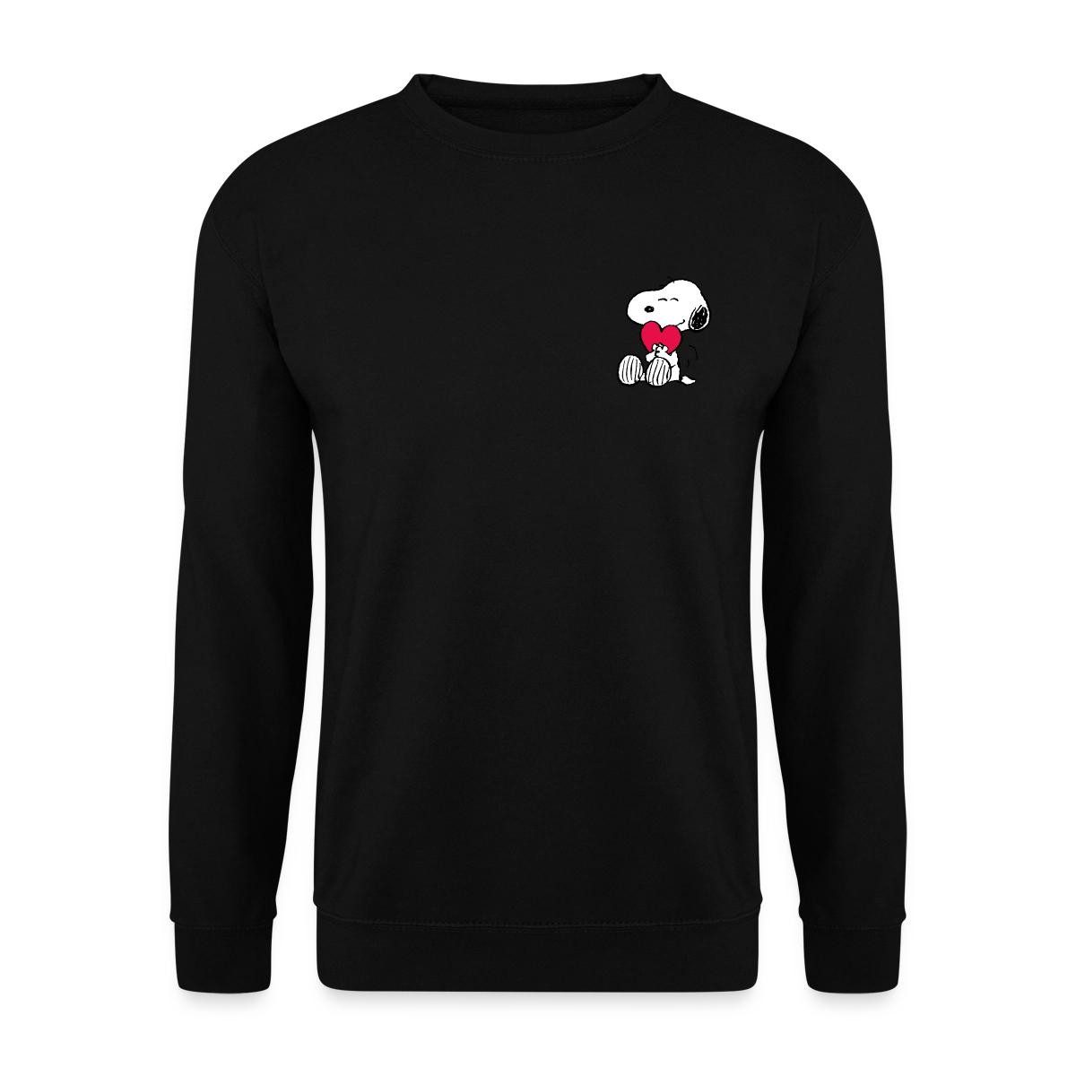 Sweatshirt Peanuts Snoopy mit Herz Brustmotiv Unisex Pullover
