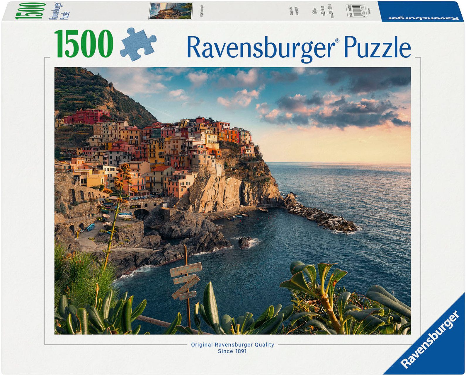 Ravensburger Puzzle Blick auf Cinque Terre, 1500 Puzzleteile, Made in Germa günstig online kaufen