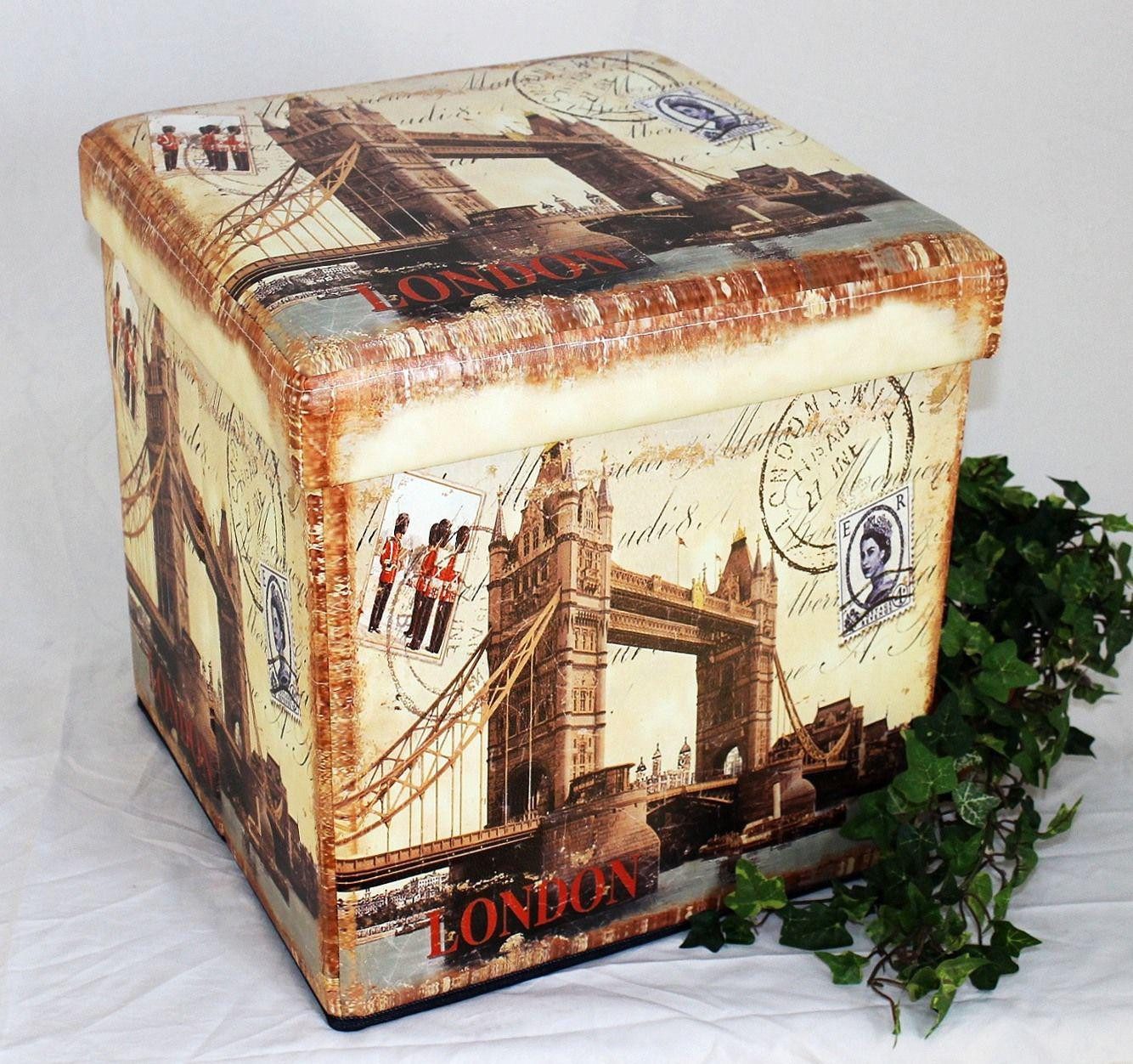 DanDiBo Hocker Kunstleder Sitzhocker Aufbewahrungsbox 40 günstig online kaufen
