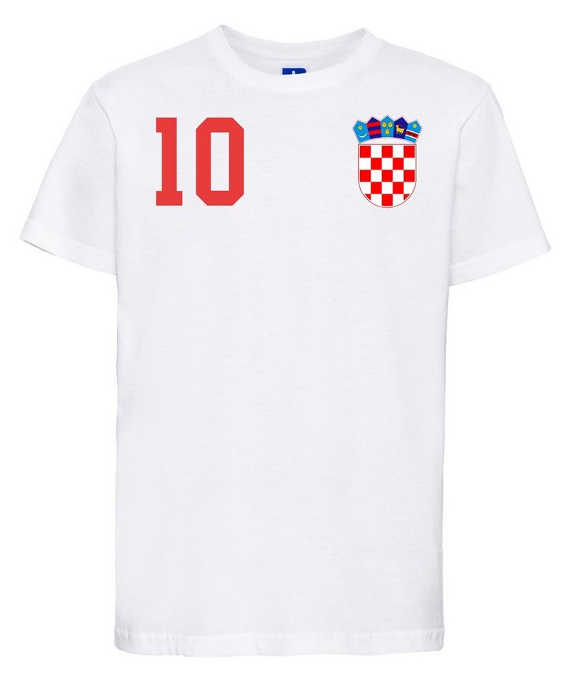 Youth Designz T-Shirt Kroatien Kinder T-Shirt im Fußball Trikot Look mit  trendigem Motiv