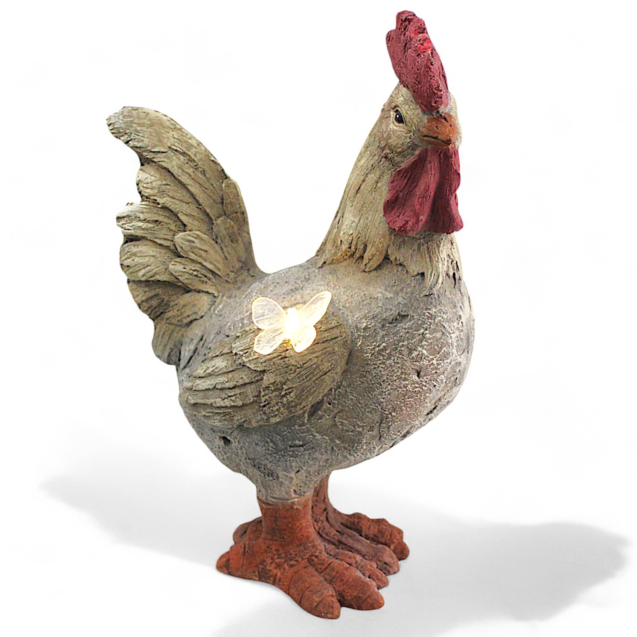 Arnusa Gartenfigur Hahn mit Solarbeleuchtung Gartendekoration günstig online kaufen