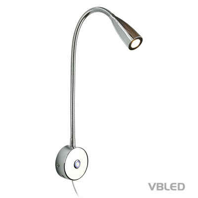 VBLED LED Leselampe, LED fest integriert, warmweiß, Schwanenhals Lampe USB