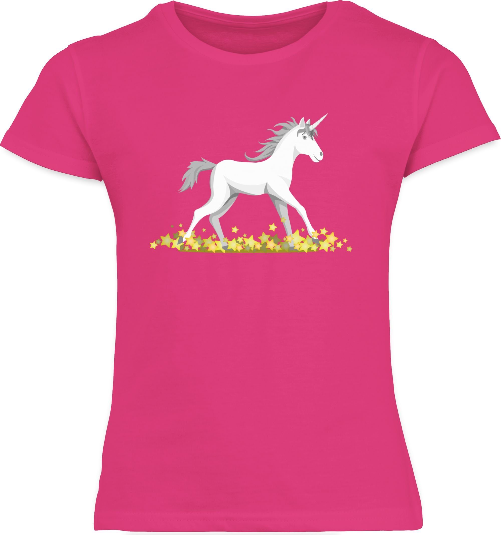 Unicorn T-Shirt Shirtracer Co Kinderkleidung und 1 Einhorn Fuchsia