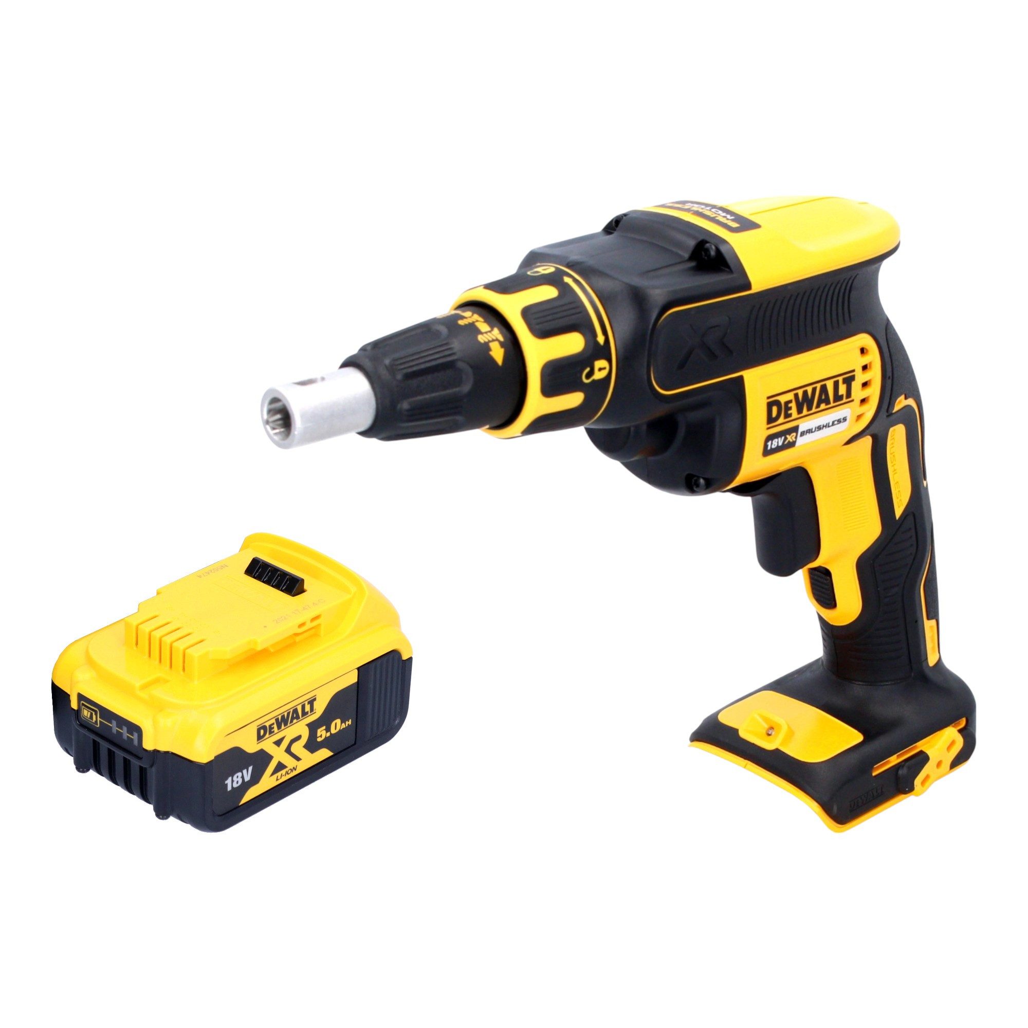 DeWalt Akku-Trockenbauschrauber DCF 620 N 18 V 30 Nm Brushless + 1x Akku 5,0 Ah - ohne Ladegerät