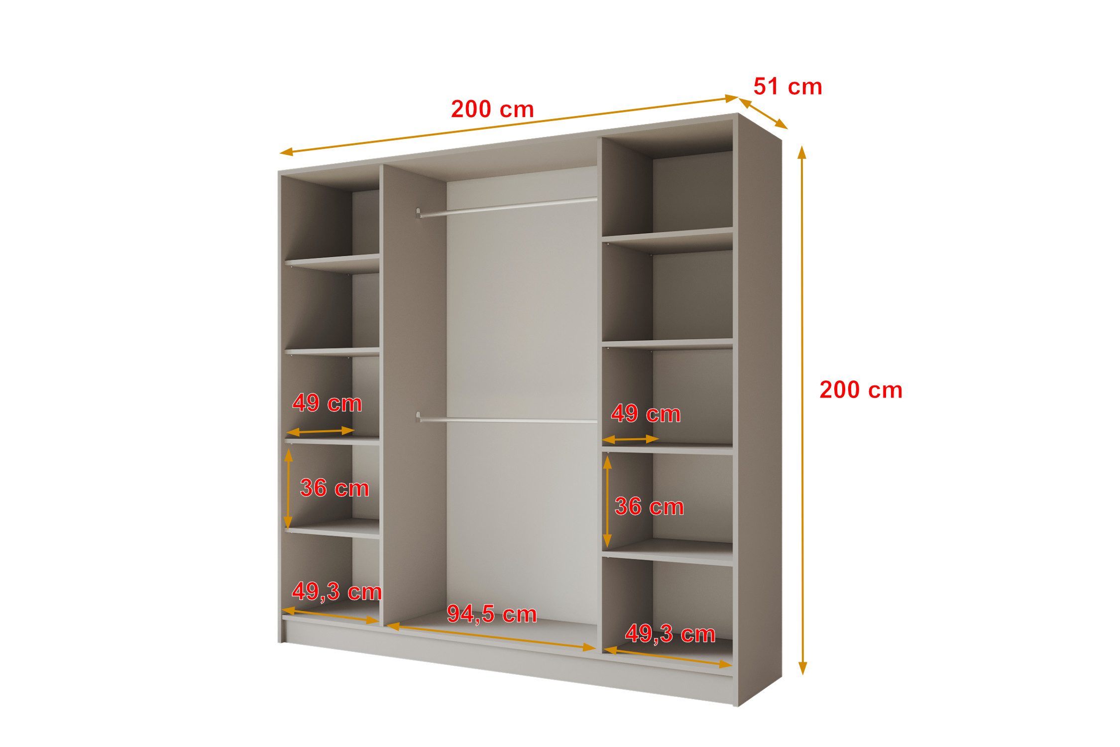 ALTDECOR Drehtürenschrank LESE (Kleiderschrank Garderobenschrank mit viel Stauraum, Moderner Schrank) Vielseitiger Drehtürenschrank mit Spiegeltüren Spiegel Flügeltüren