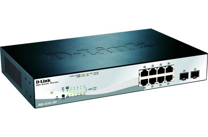 D-Link DGS-1210-10P 10-Port PoE Gigabit Smart Managed Netzwerk-Switch ZP8742