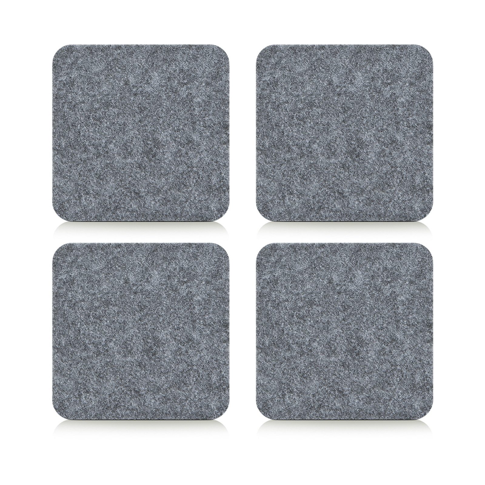 Zeller Present Glasuntersetzer Glasuntersetzer 4er-Set Filz quadratisch, Set, 4-tlg., Zeller Present Glasuntersetzer 4er-Set Filz quadratisch