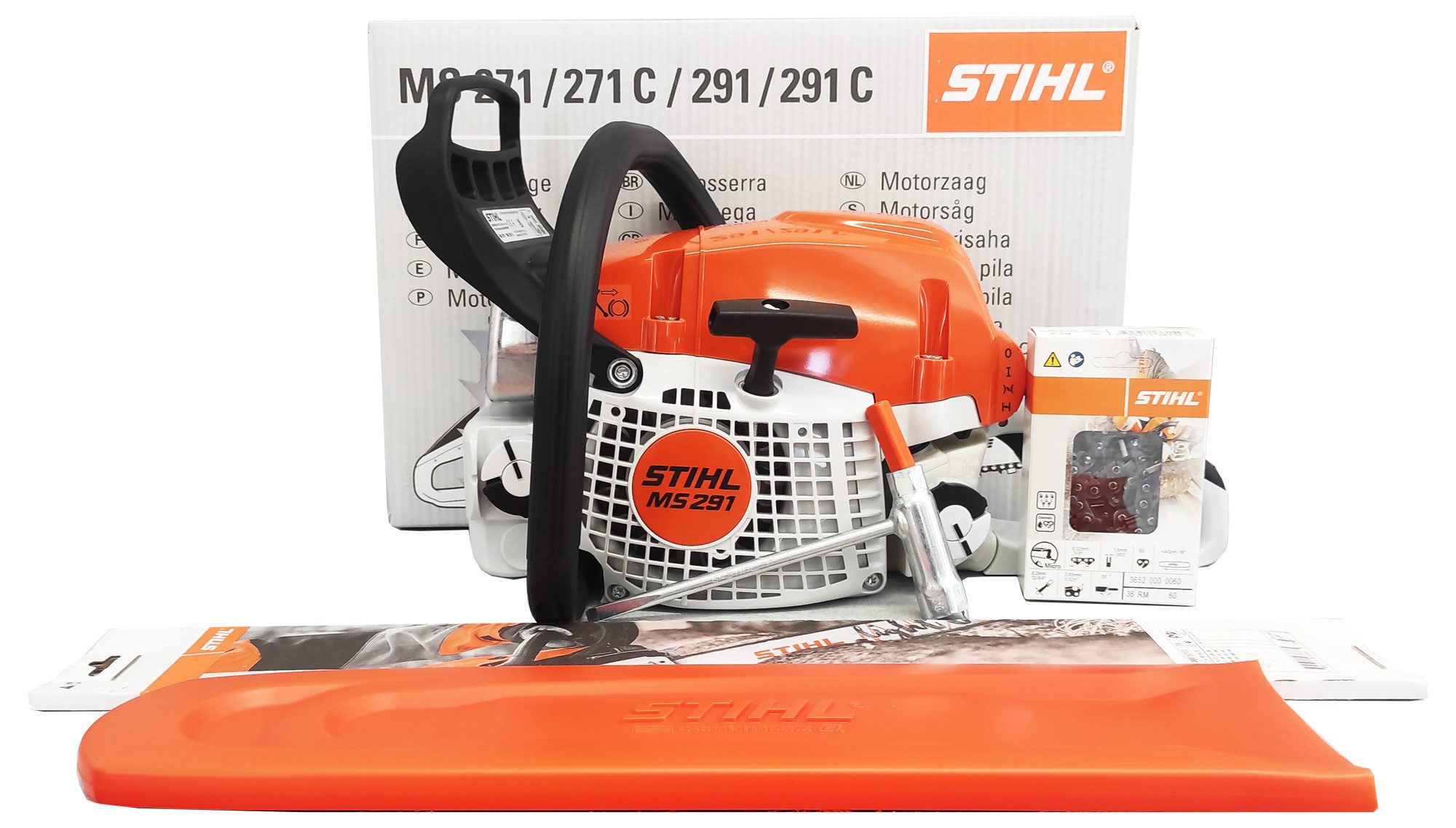 STIHL Benzin-Kettensäge MS 291 Benzin Motorsäge, Light 06 – 40cm, 3-tlg. günstig online kaufen
