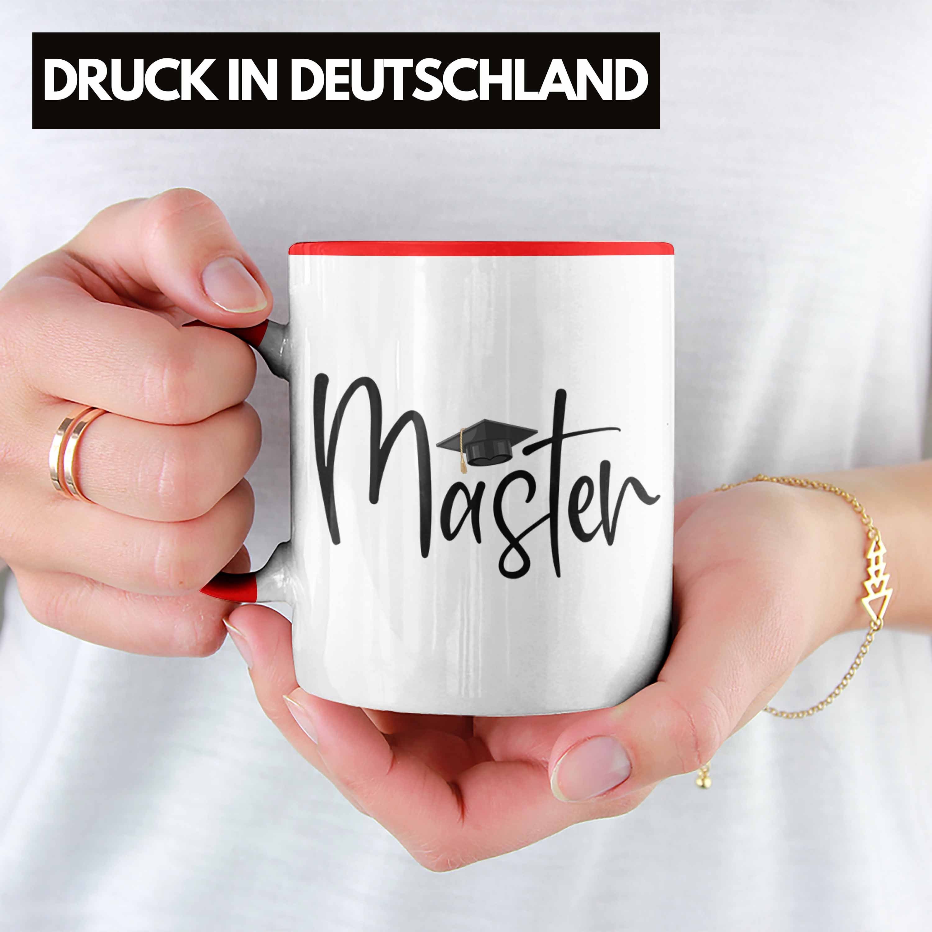 Tasse Abschluss Studium Geschenk Rot Prüfung Trendation Trendation - Master Bestanden Graduation Tasse