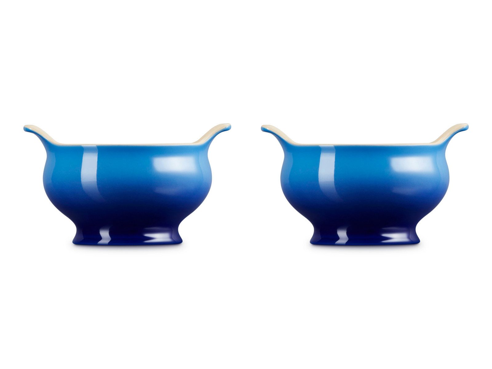 LE CREUSET Schüssel Suppenterrine Tradition azure 0,6l 2er Set, Steinzeug, (Terrinen) – Bild 3 von 5