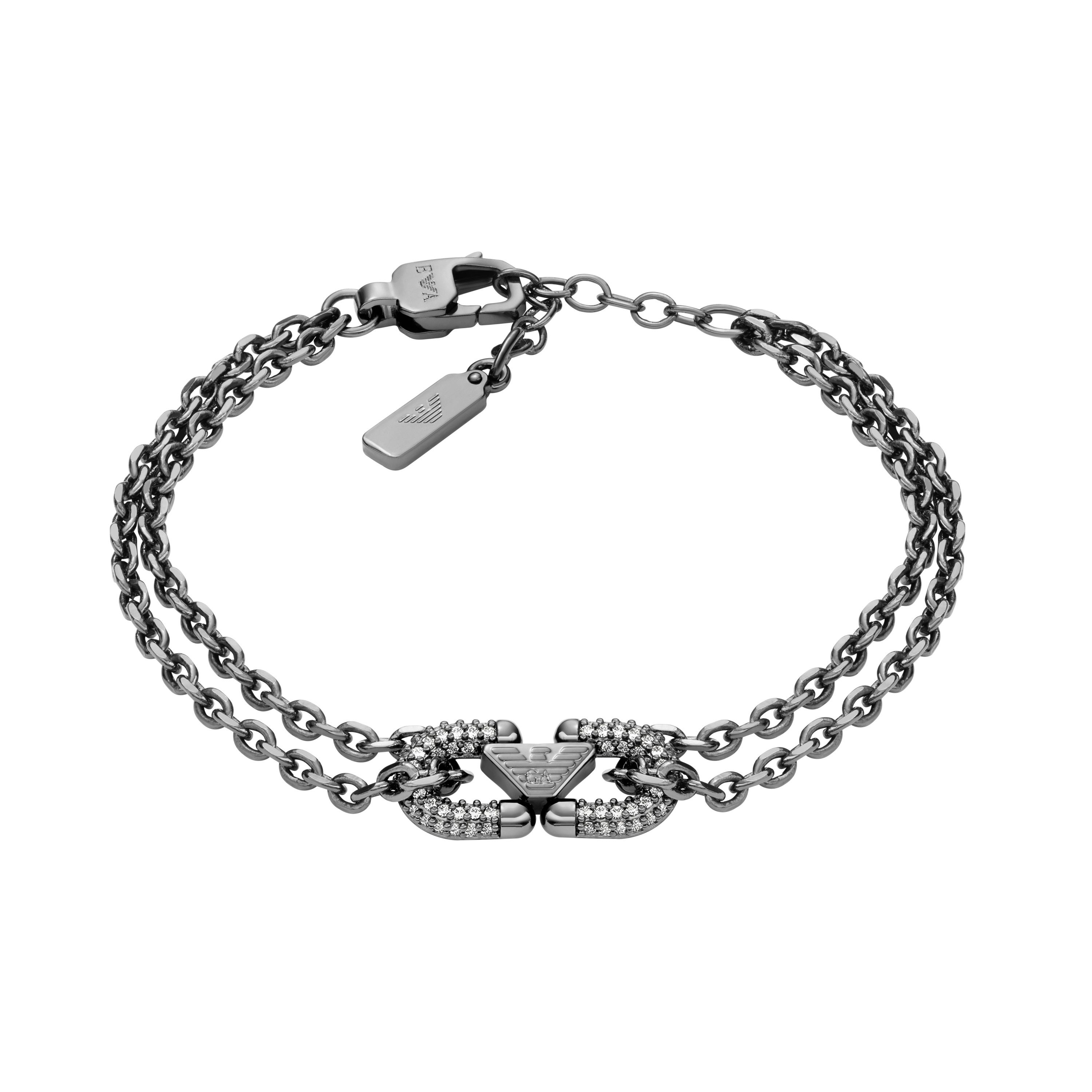 Emporio Armani Armband Schmuck Geschenk Edelstahl Armschmuck COUPLES, mit Zirkonia (synth)