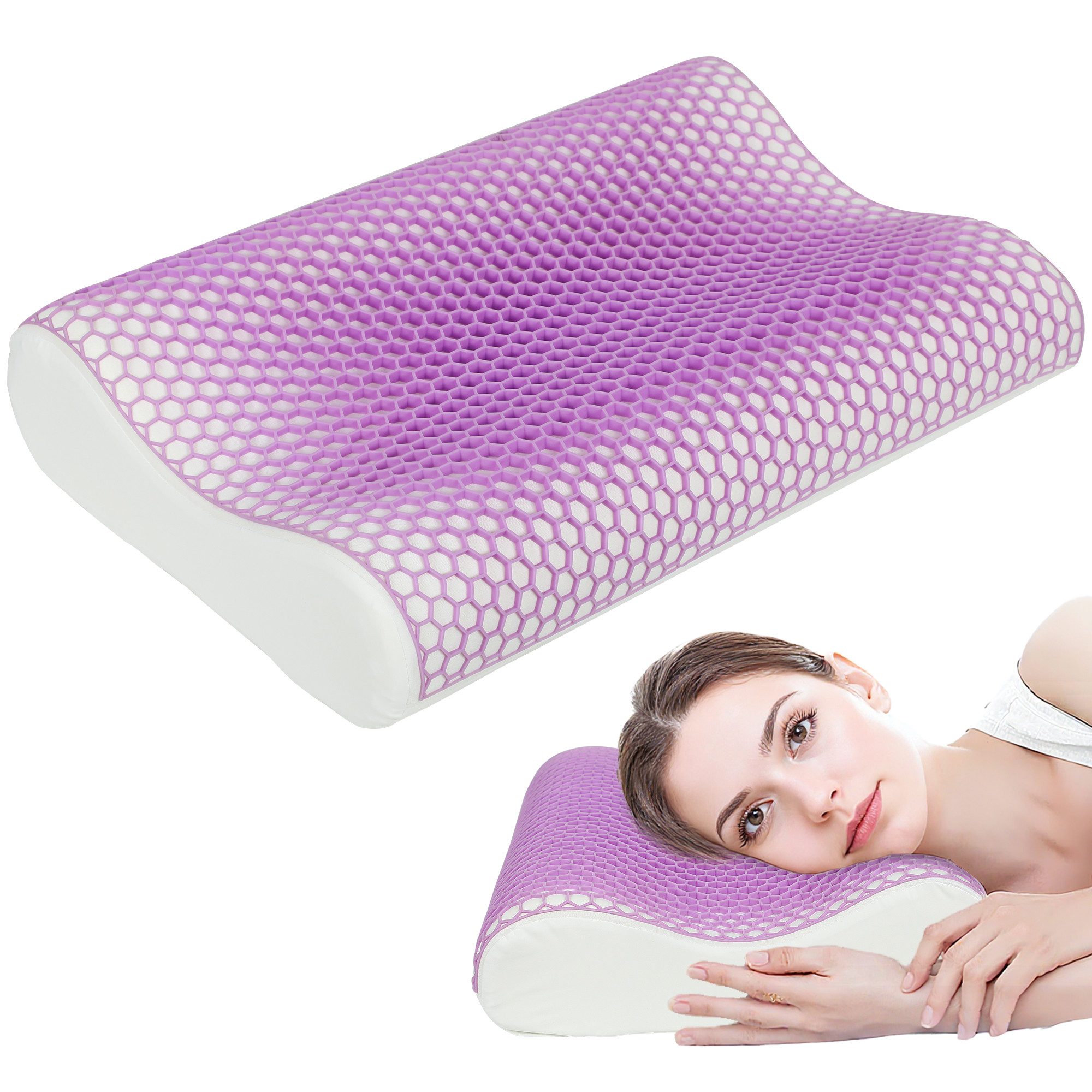 HOMCOM Kopfkissen mit abnehmbarem Bezug, 2 günstig online kaufen