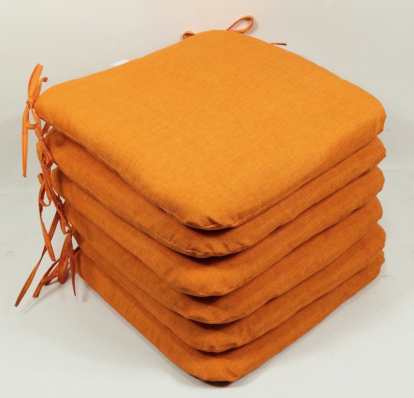 Rattani Stuhlkissen Sitzkissen Stuhlkissen orange, 40 40 6 Set cm x Billy
