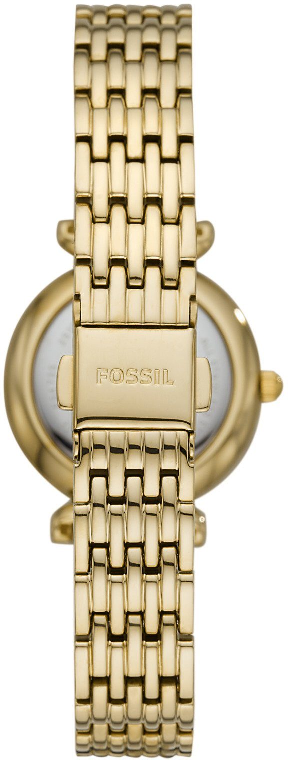 Fossil Quarzuhr CARLIE ES4735, Armbanduhr, Damenuhr, Perlmutt-Zifferblatt, Edelstahlarmband