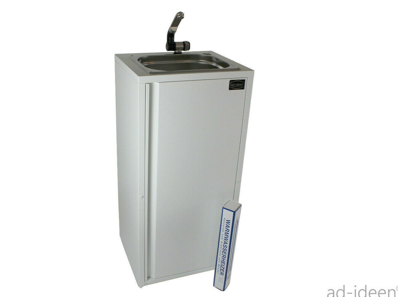 ad-ideen Waschbecken Mobiles Waschbecken Warmwasser 19L Großtank Imbiss+Fußtaster