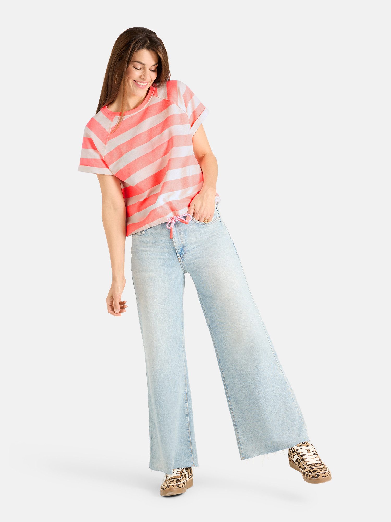 Lieblingsstück T-Shirt SallyL mit Bindeband im Saum – Bild 4 von 5