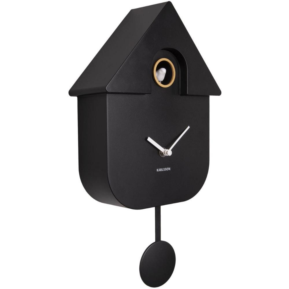 Karlsson Uhr Kuckucksuhr Wall Clock Modern Cuckoo Schwarz (41cm) günstig online kaufen