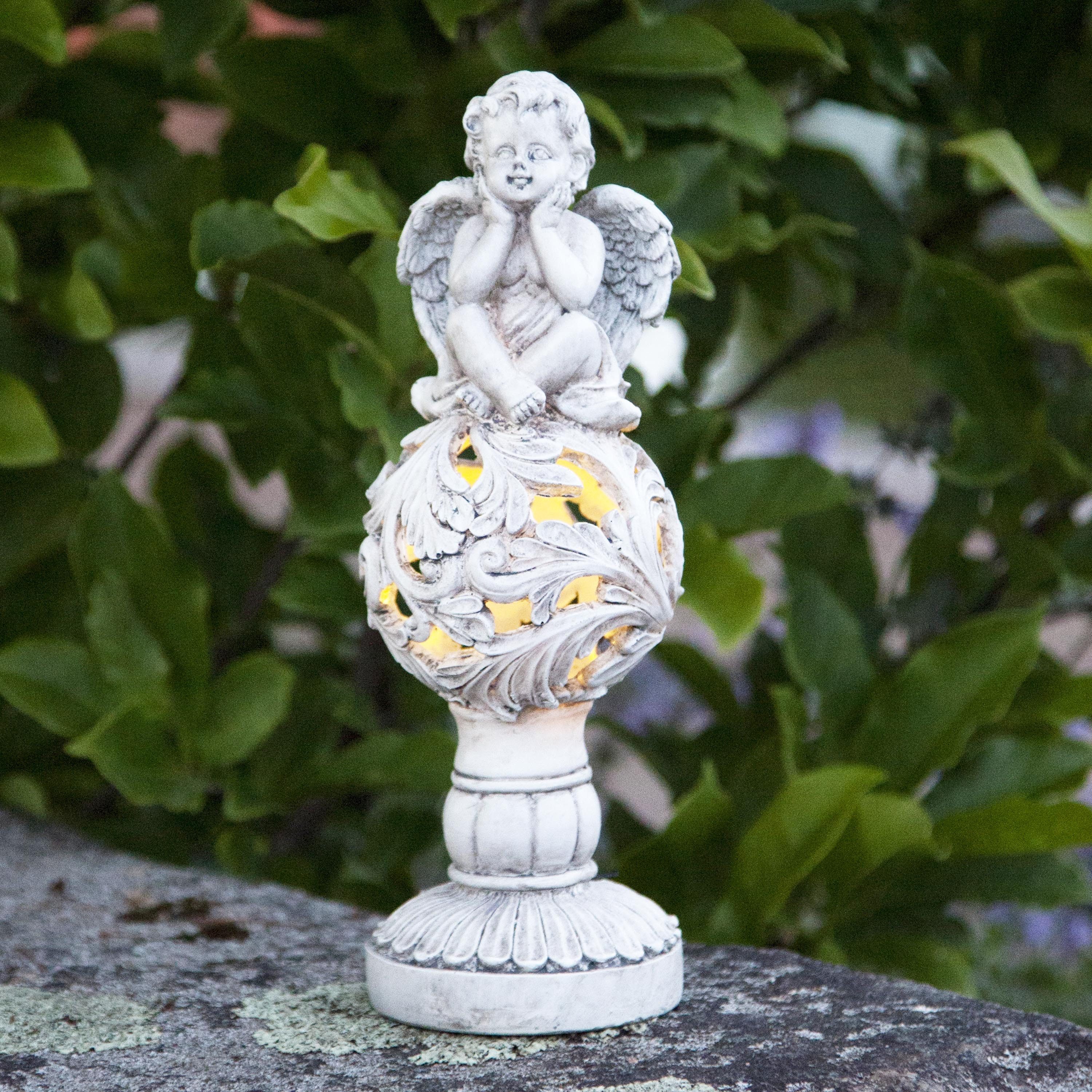 STAR TRADING LED Solarleuchte Angel, Solar Figur,Angel, Engel in Stein-Opti günstig online kaufen