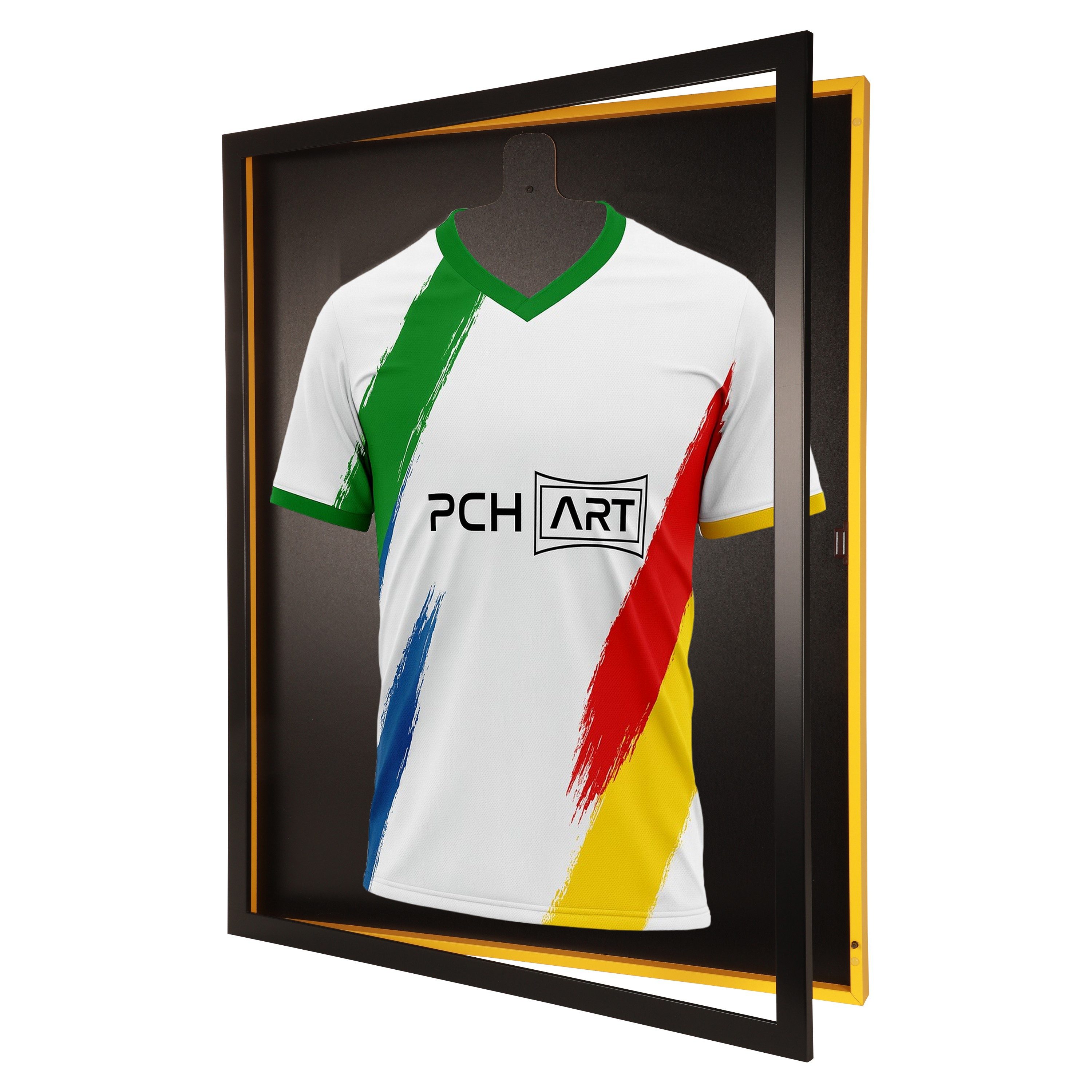 PCH[art] Bilderrahmen Trikotrahmen mit Drehtür, In 27 Länder und Vereinsfarben, 70x90 cm, für 1 Bilder, Exklusives Design, Vielfältige Farbwahl, Komfortable Handhabung