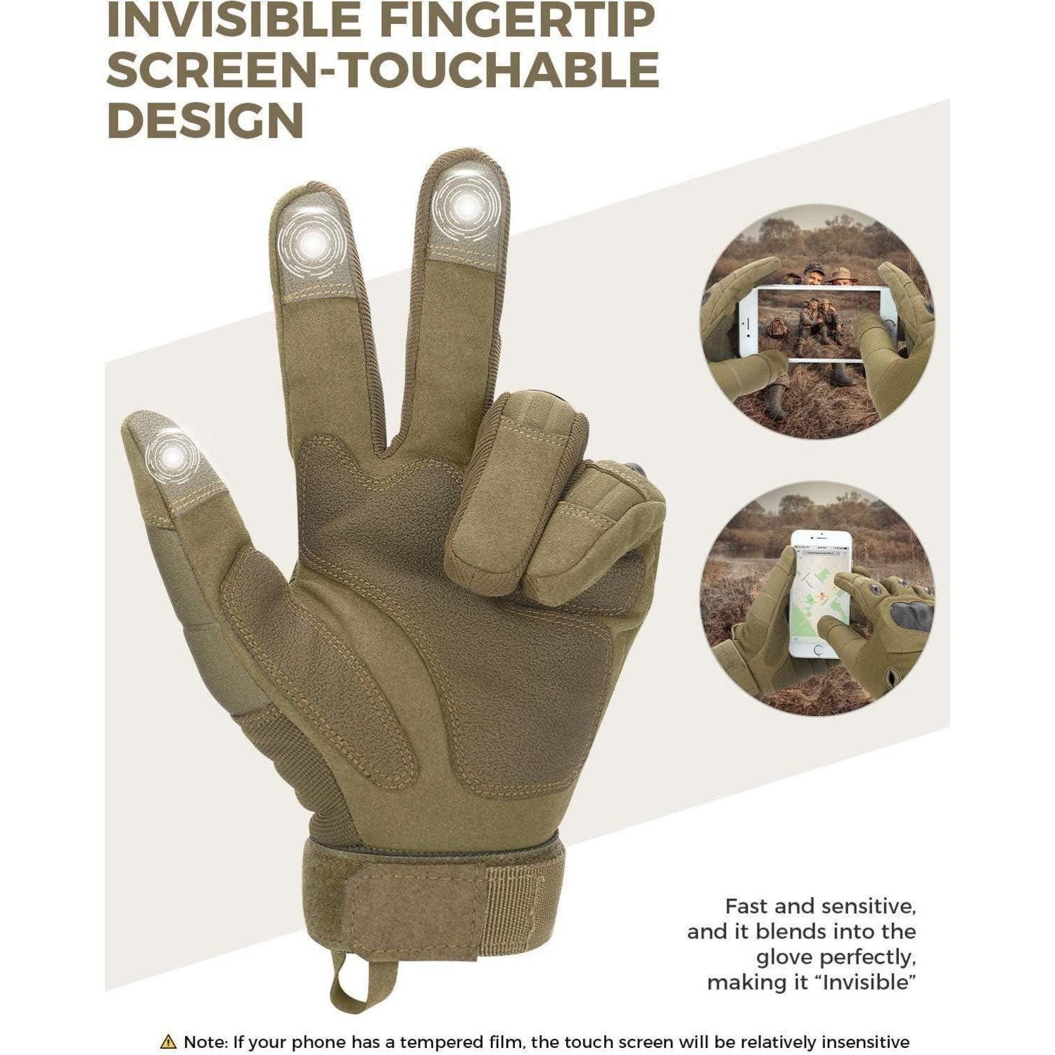 LuxusKollektion Arbeitshandschuhe Handschuhe Taktische Einsatz Vollfinger Knöchelprotektor 3XL Braun