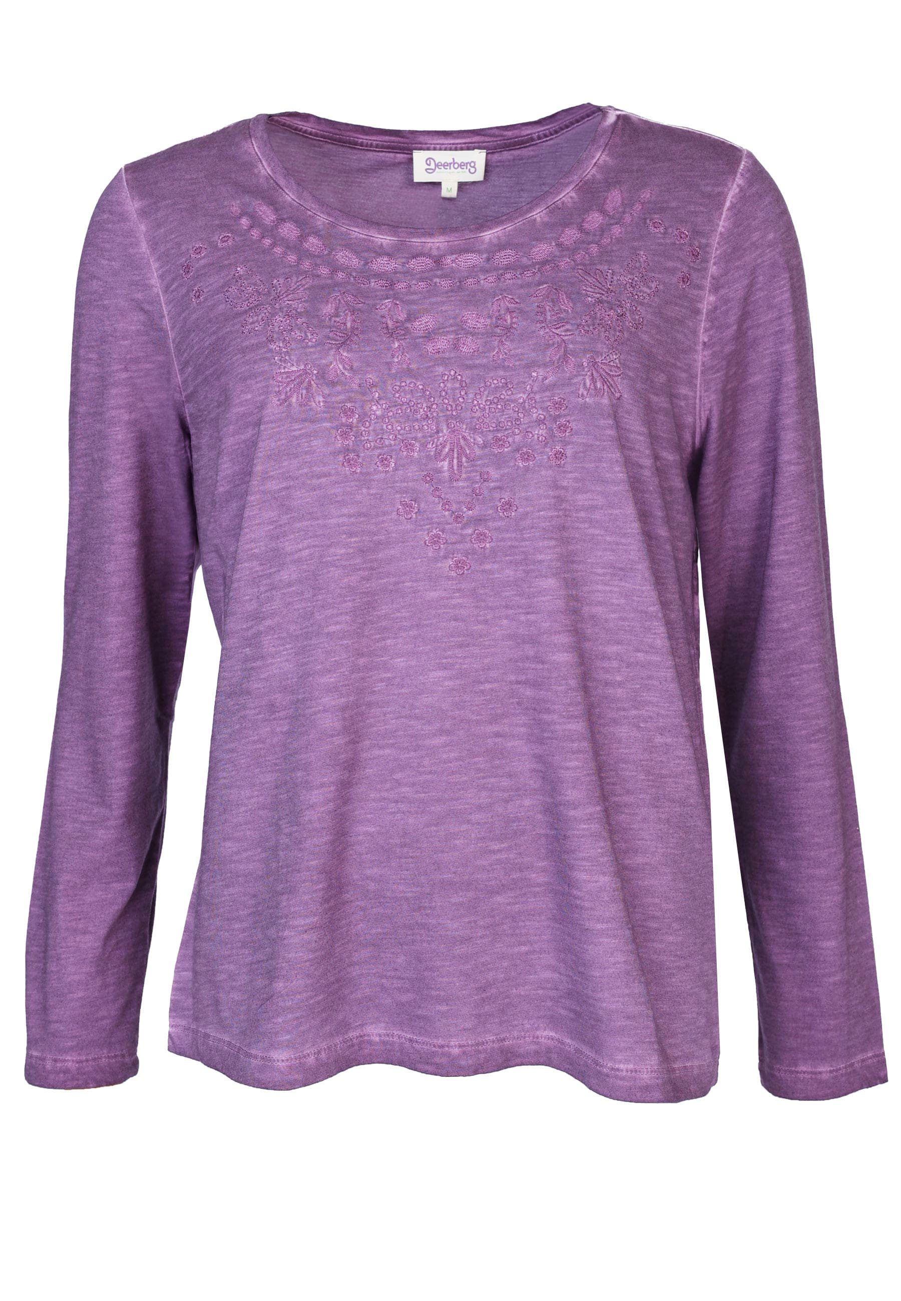 Deerberg Langarmshirt Lonnisa Stickdetails