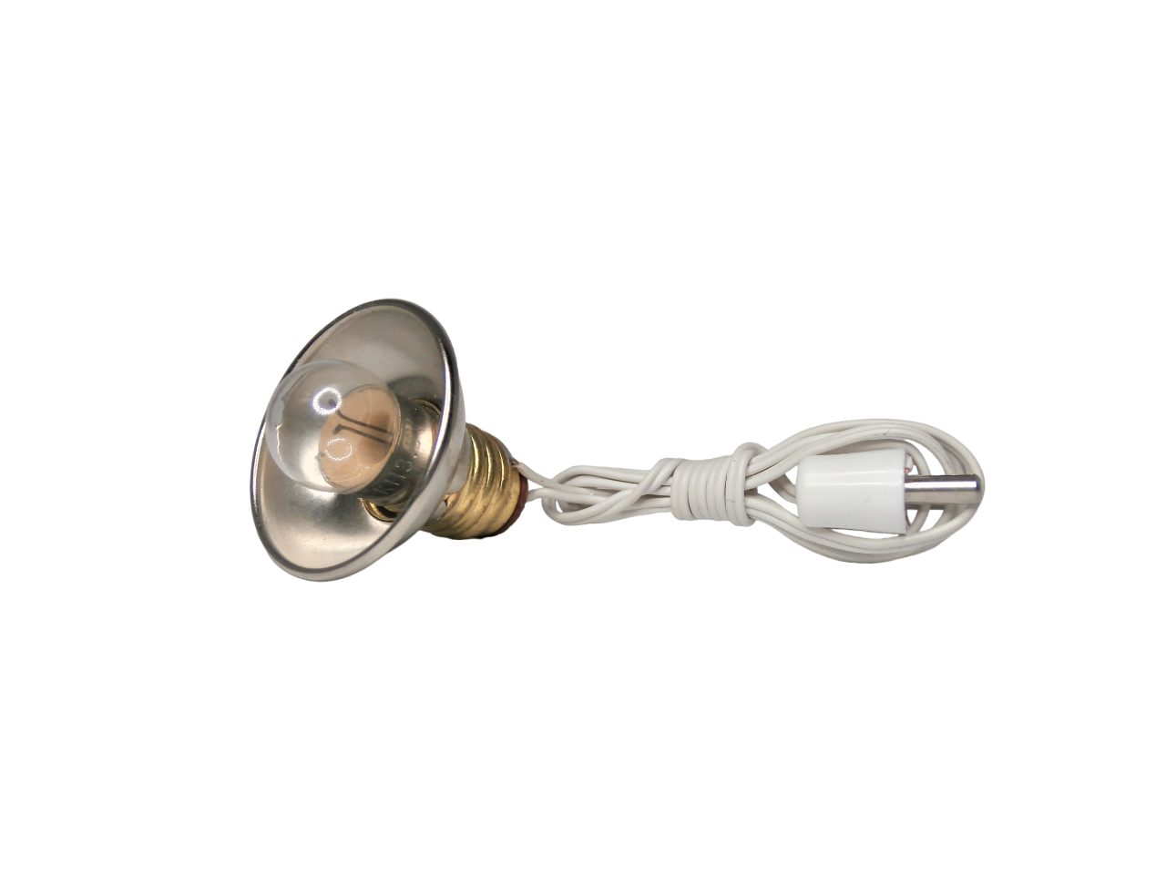 Krippenbeleuchtung Kugellampe mit Kabel und Stecker, weiß