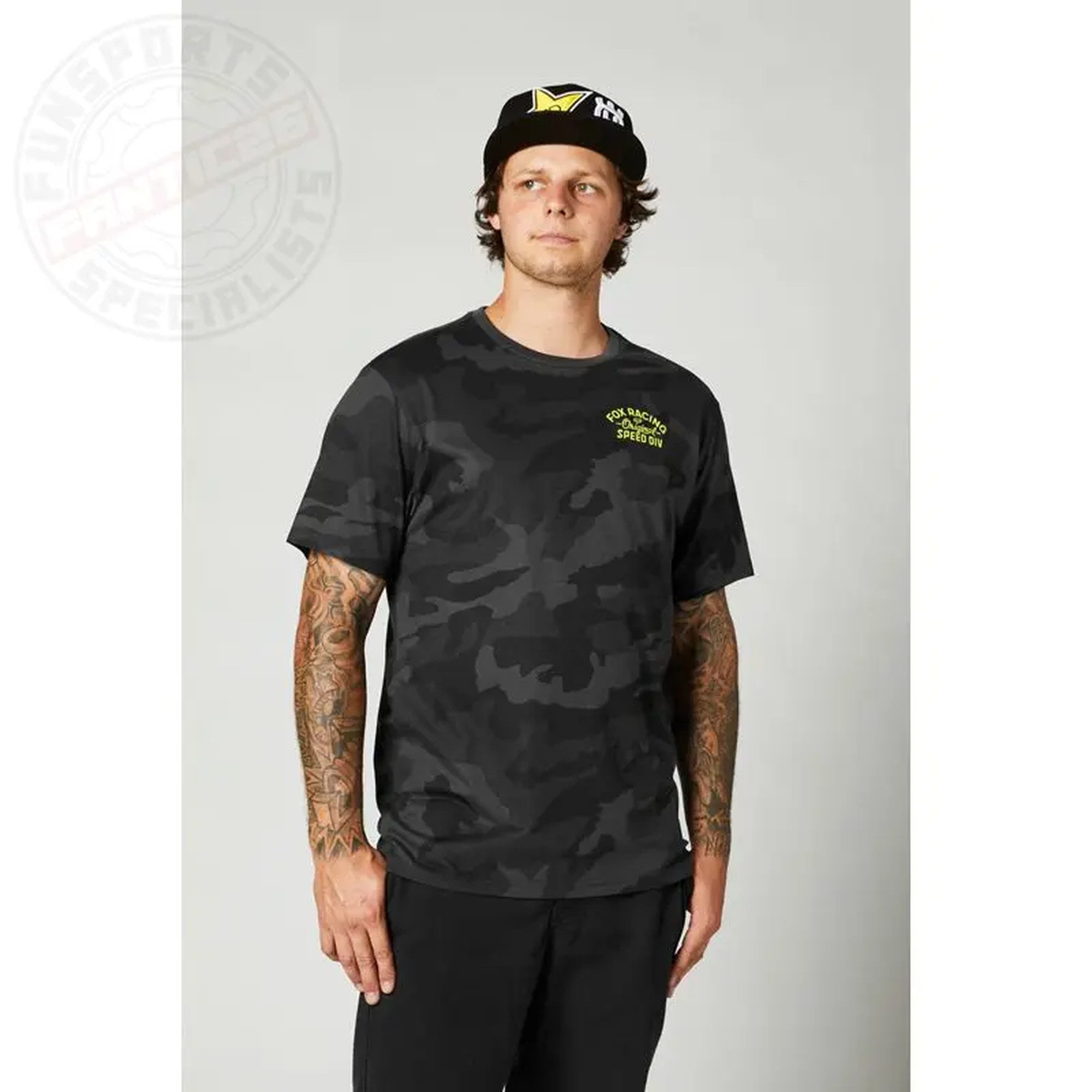 Fox Racing T-Shirt Fox OG SS Tech T-Shirt Camo/Schwarz M