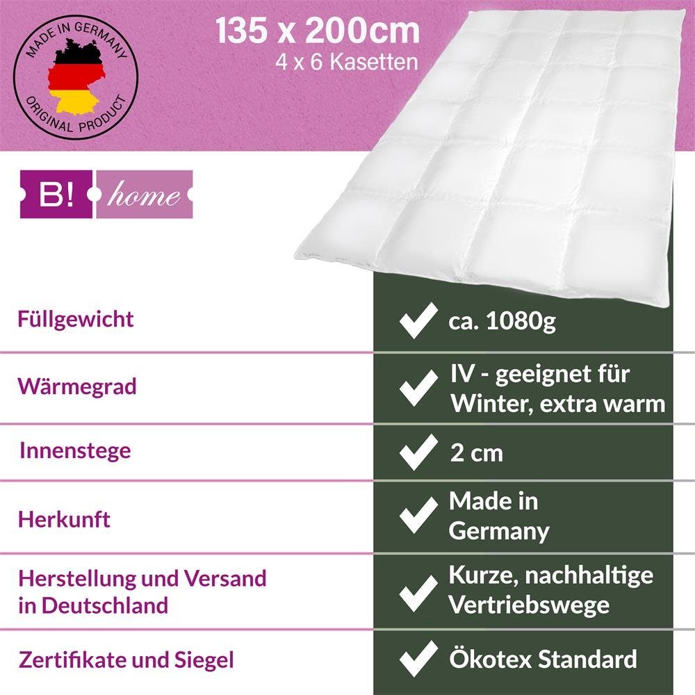 B!HOME Daunenbettdecke B!HOME Winterdecke extra Daunen 135x200cm (1080g) Ka günstig online kaufen