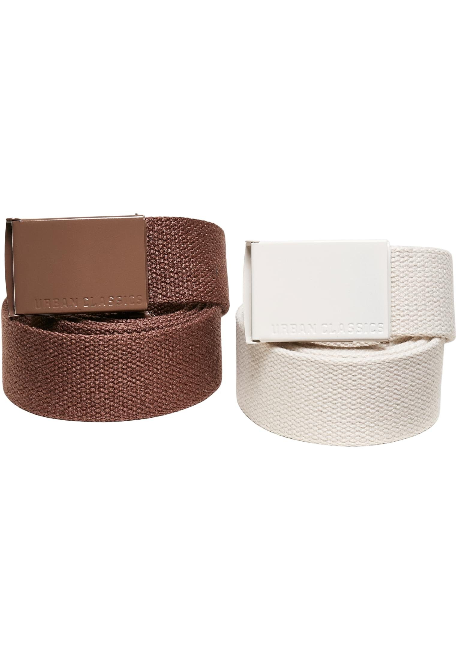 Colored 2-Pack bark-whitesand URBAN CLASSICS Belt Buckle Hüftgürtel Accessoires Canvas