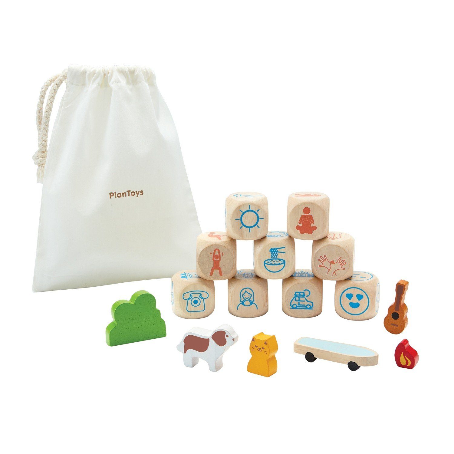 Plantoys Spiel Würfelspiel Geschichten erzählen