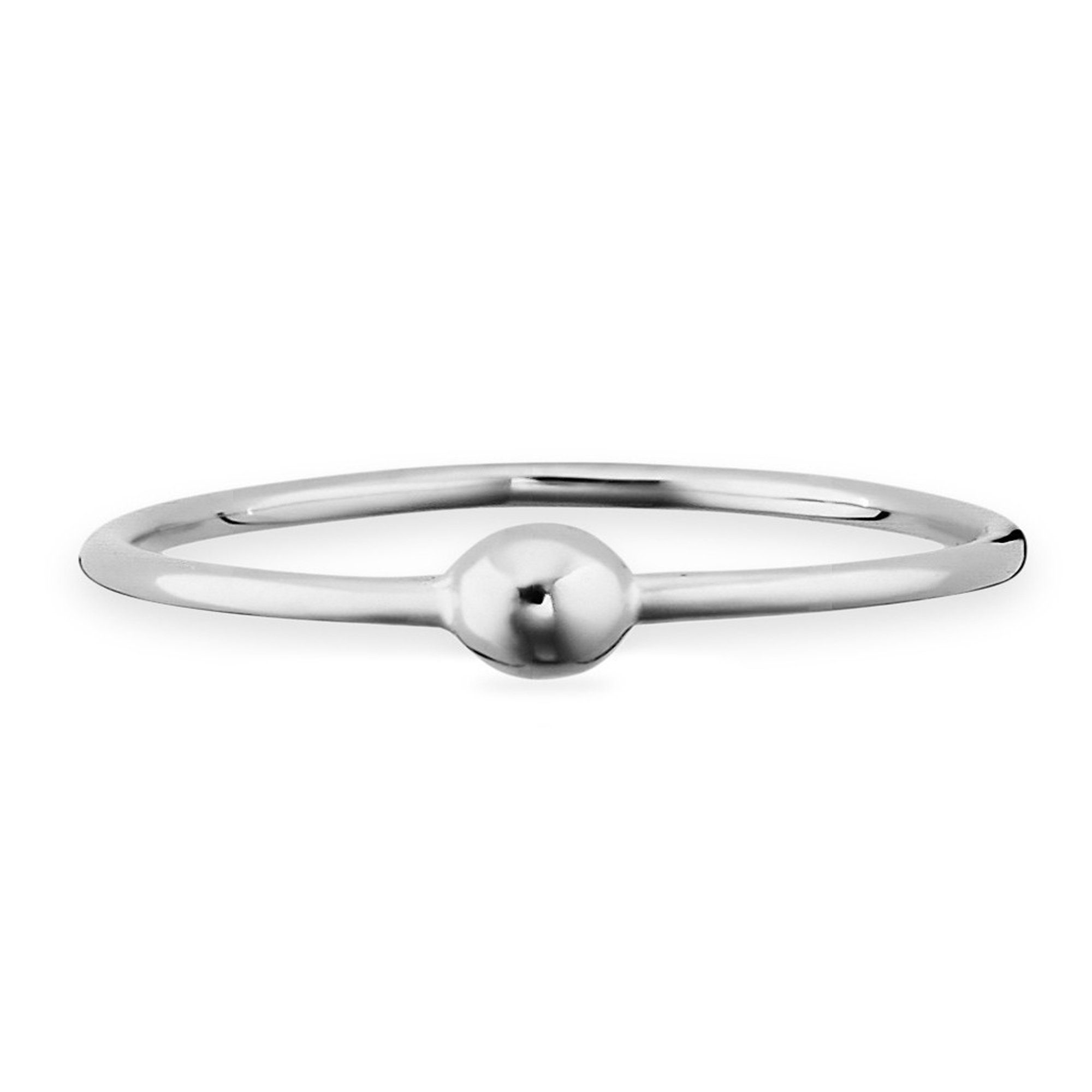 CAÏ Fingerring 925/- Sterling Kugel Silber rhodiniert