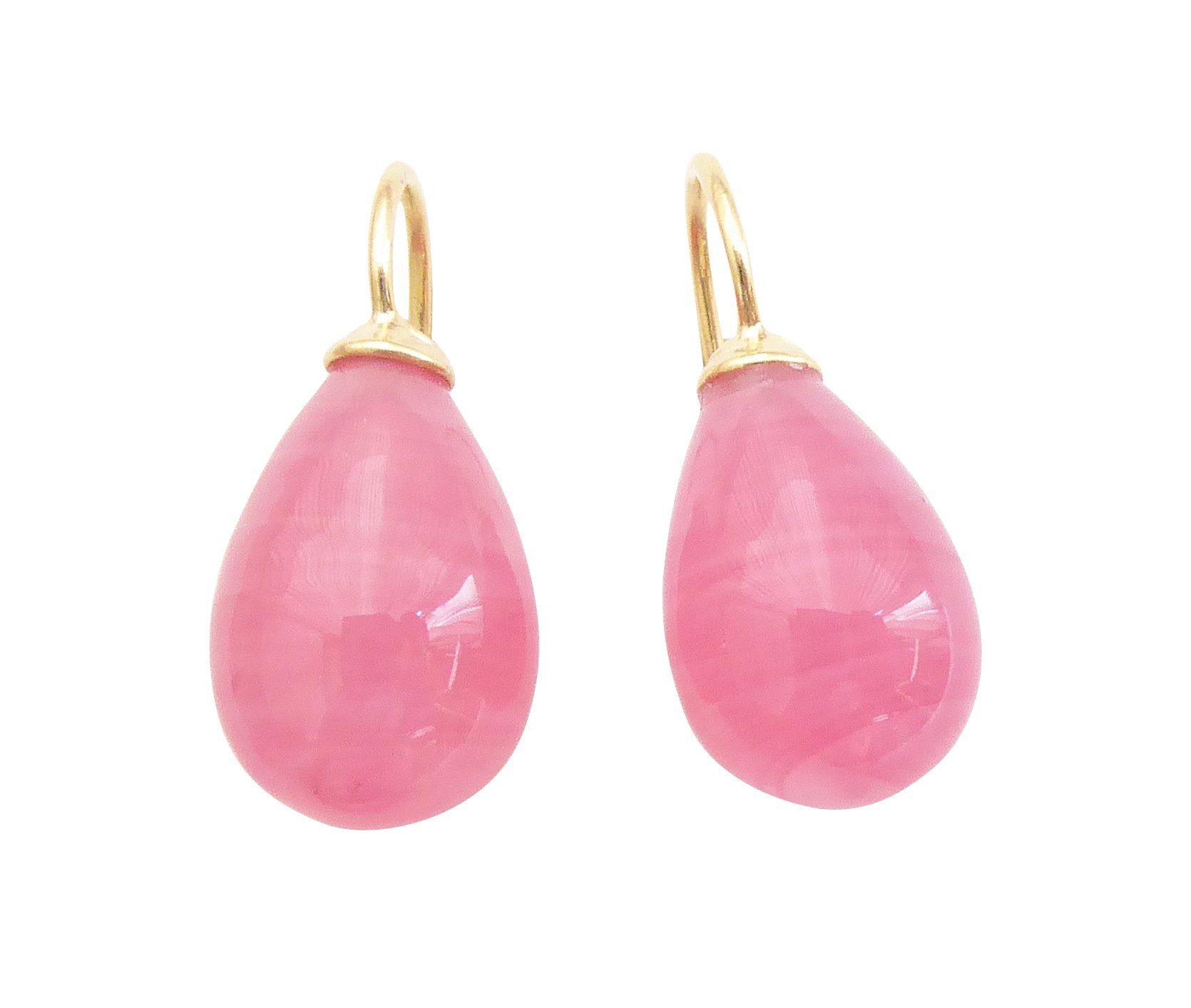 Paar Ohrhänger Lea altrosa gold-platt. klassisch und elegant