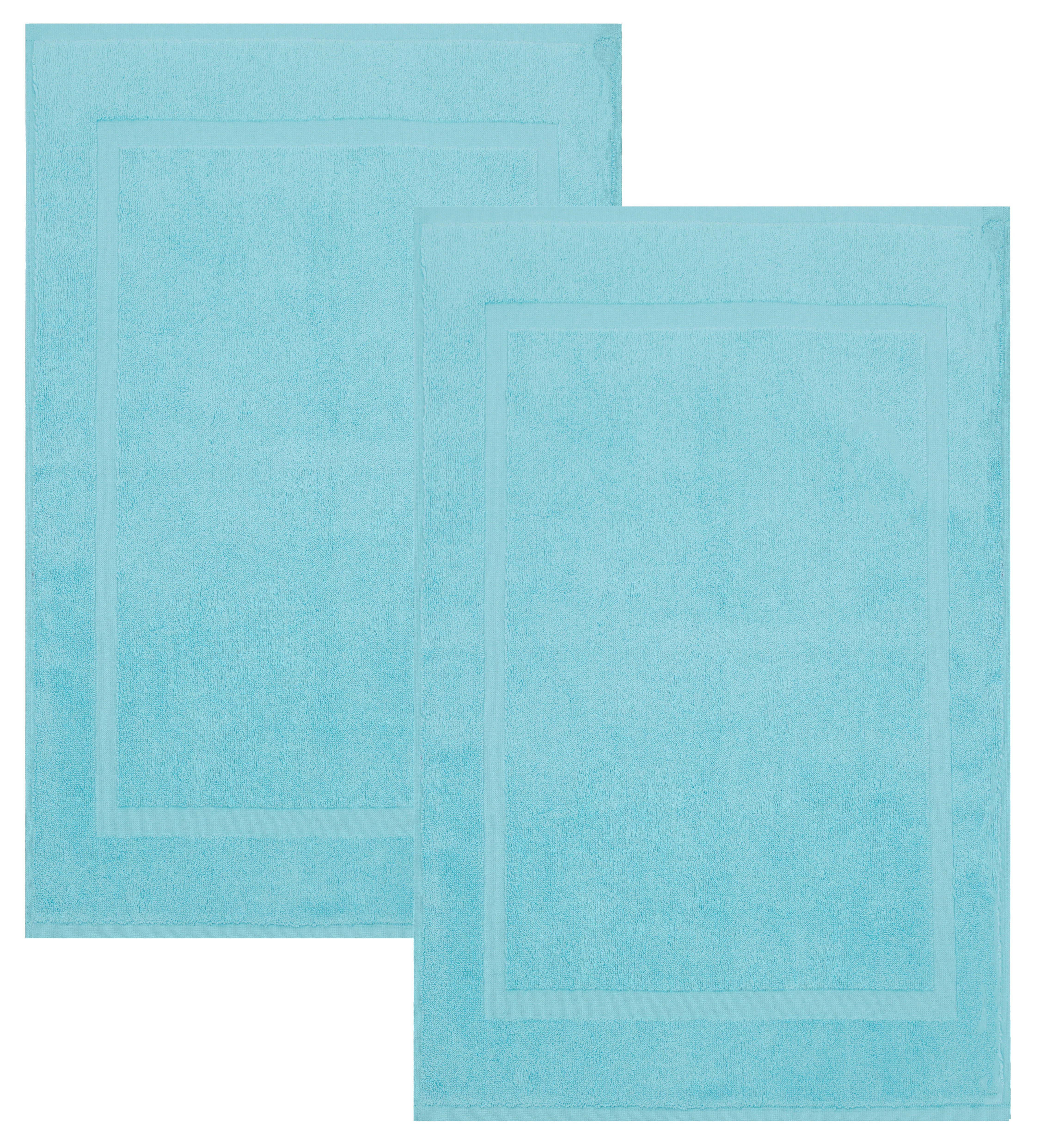 Betz Badematte 2 Stück Badvorleger Premium Badteppich Größe 50x70 cm, unbeschichtet, beidseitig nutzbar, beidseitig nutzbar, Baumwolle, Qualität 650g/m²