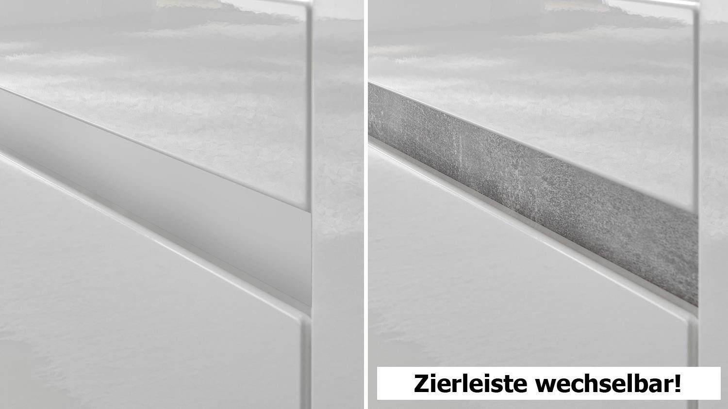 Möbel Akut Sideboard Sideboard Carat Kommode Anrichte in weiß Hochglanz 217 cm