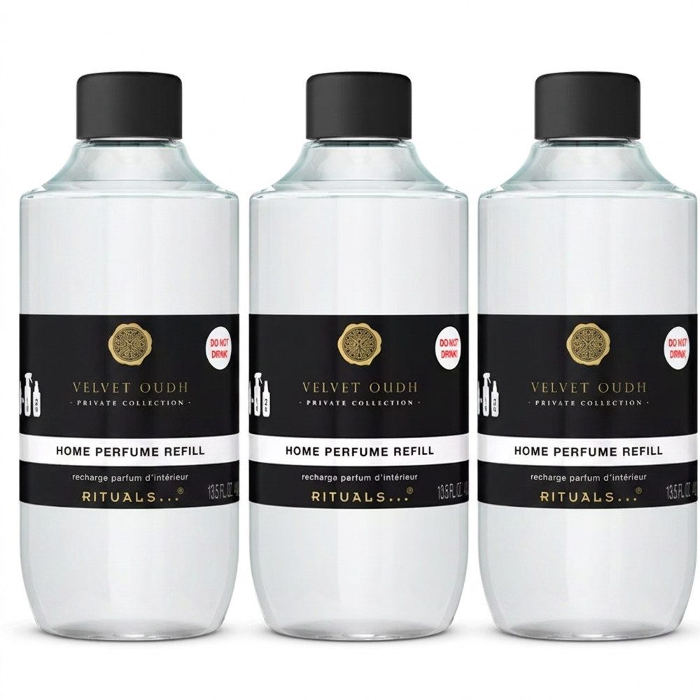 Rituals Duftstäbchen Rituals Velvet Oudh Refill Home Perfume 3er Set (Vorteilspack mit drei Nachfüllflaschen für Raumduft)