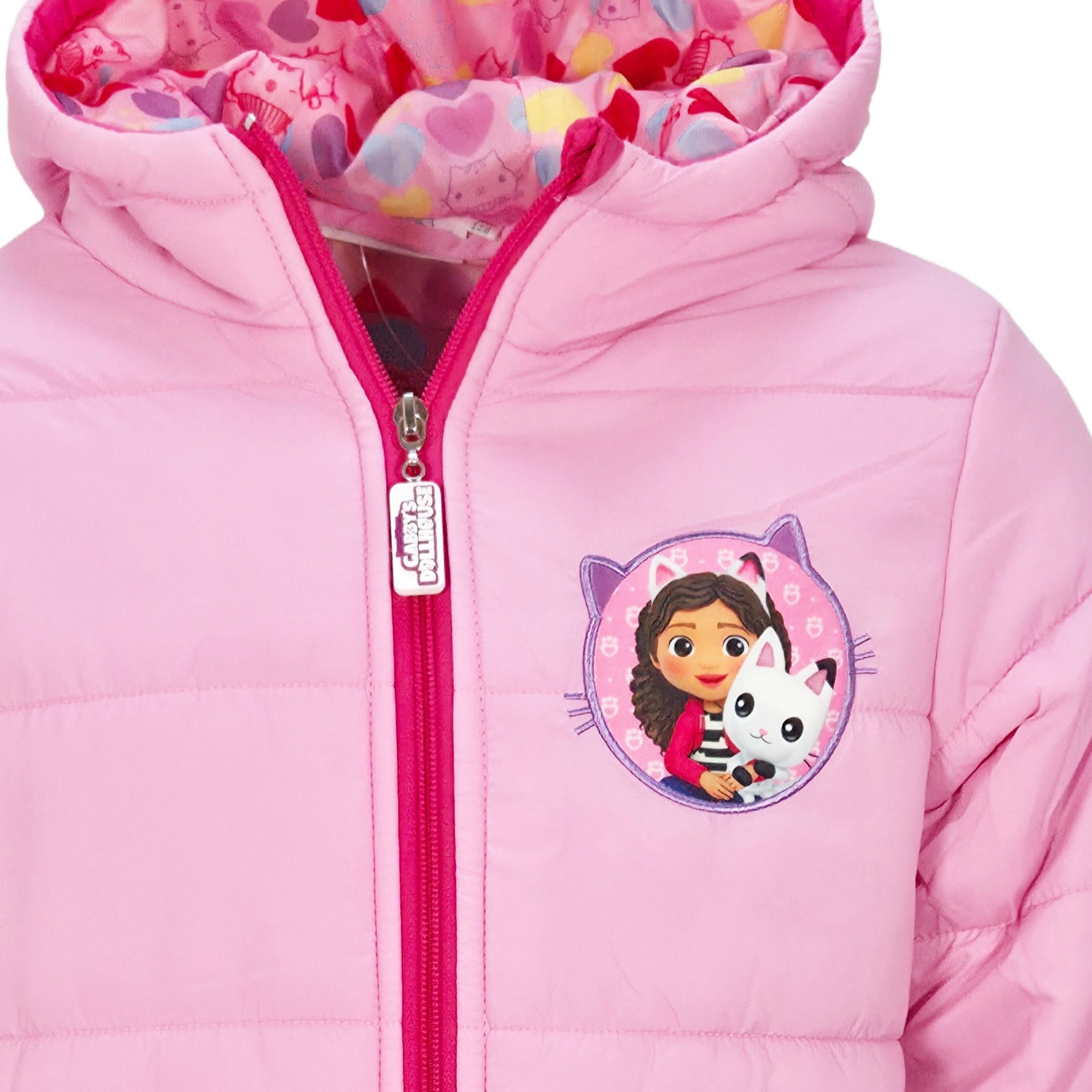 Gabby's Dollhouse Winterjacke Gabbys Dollhouse Kinder Mädchen Winterjacke Jacke Kapuze Gr. 92 bis 128
