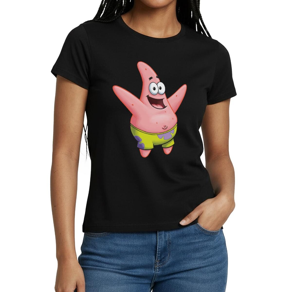 T-Shirt Spongebob Schwammkopf Patrick Star Design Frauen T-Shirt